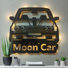 BMW İsimli ve Işıklı Duvar Tablosu