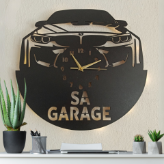 BMW İsimli ve Işıklı Duvar Saati