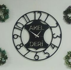 Deri Firmasına Özel İsimli Duvar Saati