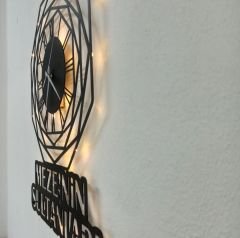 Sekizgen Tasarımlı İsime Özel Işıklı Duvar Saati