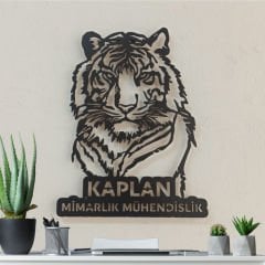 Kaplan Tasarımlı İsimli Dekoratif Tablo 50 cm 