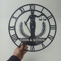 Avukatlara Özel İsimli ve Işıklı Duvar Saati
