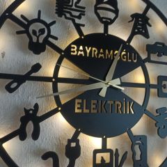 Elektrikçiler ve Elektrik Firmalarına Özel Duvar Saati