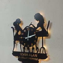 Güzellik Merkezi Işıklı Duvar Saati