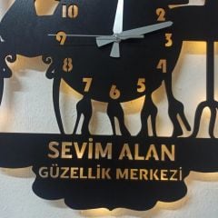 Güzellik Merkezi Işıklı Duvar Saati