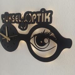 Optik Gözlük Tasarımlı Duvar Saati, Modern Duvar Saati