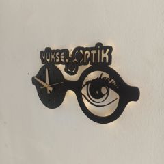Optik Gözlük Tasarımlı Duvar Saati, Modern Duvar Saati