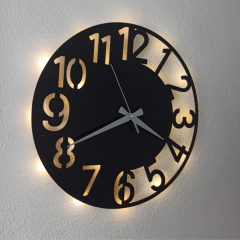 Modern Sayısal Işıklı Duvar Saati - Dekoratif LED Saat