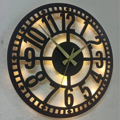 LED Işıklı Dekoratif Duvar Saati - Modern ve Şık Tasarım