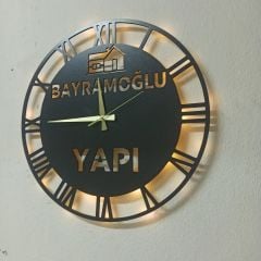 Kişiye Özel Işıklı Duvar Saati – Firma Logolu Şık Tasarım