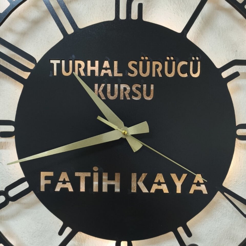 Kişiye Özel Işıklı Duvar Saati – Firma İsimli Tasarım