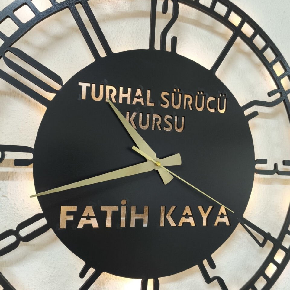 Kişiye Özel Işıklı Duvar Saati – Firma İsimli Tasarım