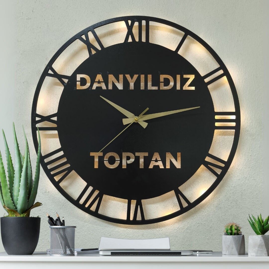 Firma Logolu Işıklı Duvar Saati – Özel Tasarım Ürün