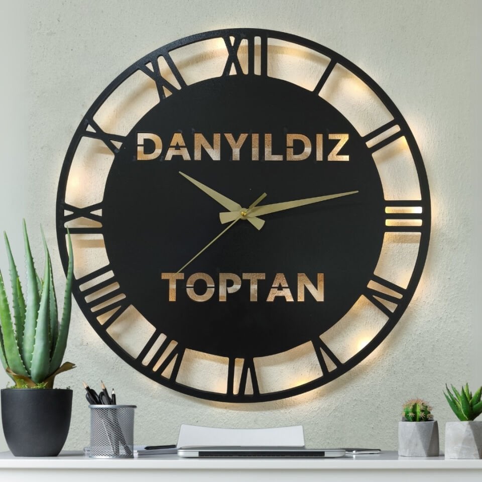 Firma Logolu Işıklı Duvar Saati – Özel Tasarım Ürün