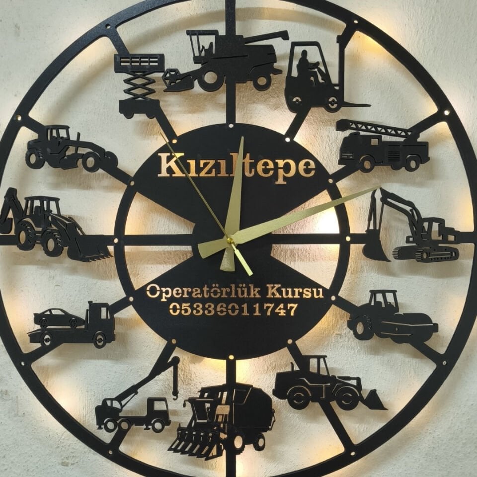 Operatörlük Kurslarına Özel Işıklı Duvar Saati Tasarımı