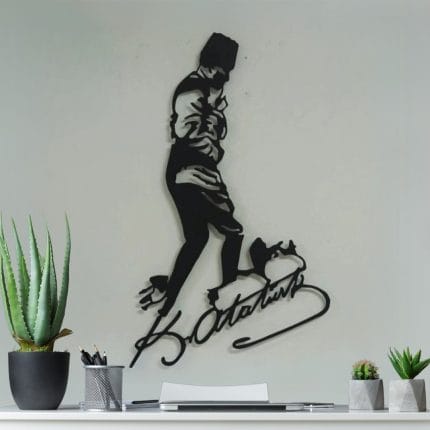 Atatürk temalı dekoratif duvar tablosu