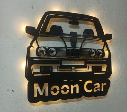 BMW İsimli Işıklı Dekoratif Duvar Tablosu