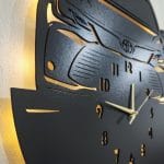 Toyota Corolla tasarımlı LED ışıklı isim yazılabilir dekoratif duvar saati