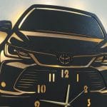 Toyota Corolla tasarımlı LED ışıklı isim yazılabilir dekoratif duvar saati