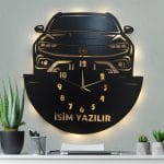 Fiat Egea Cross tasarımlı LED ışıklı isim yazılabilir dekoratif duvar saati